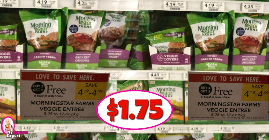 MorningStar Farms Entrees $1.75 at Publix!
